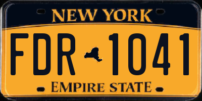 NY license plate FDR1041