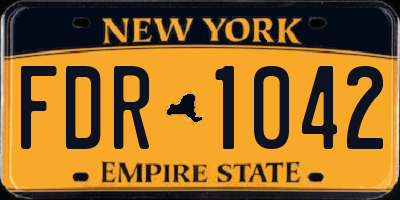 NY license plate FDR1042