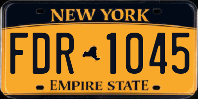 NY license plate FDR1045