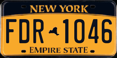 NY license plate FDR1046