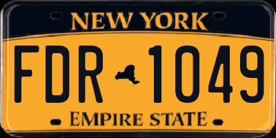 NY license plate FDR1049