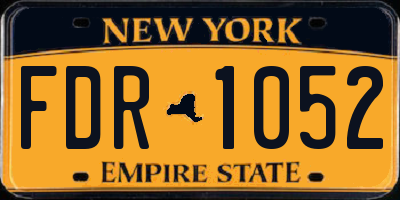 NY license plate FDR1052