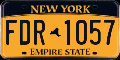 NY license plate FDR1057