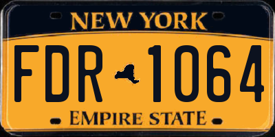 NY license plate FDR1064