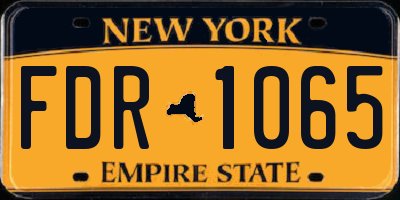 NY license plate FDR1065