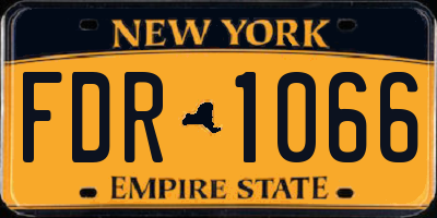 NY license plate FDR1066