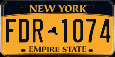 NY license plate FDR1074