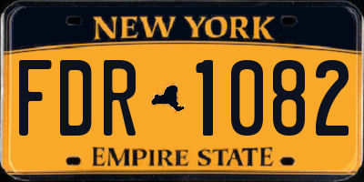 NY license plate FDR1082