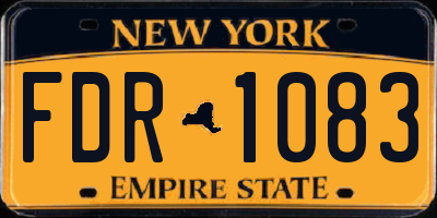 NY license plate FDR1083