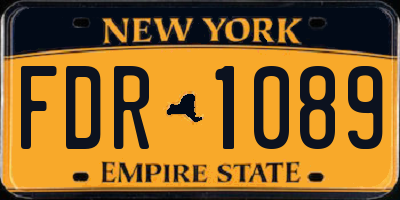 NY license plate FDR1089