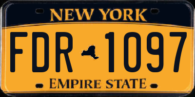 NY license plate FDR1097