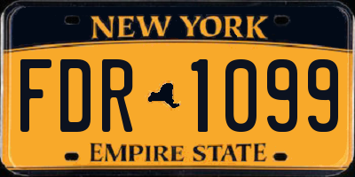 NY license plate FDR1099