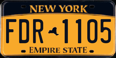 NY license plate FDR1105