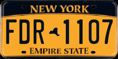 NY license plate FDR1107
