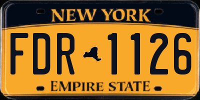 NY license plate FDR1126