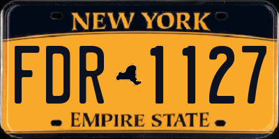NY license plate FDR1127