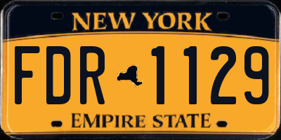 NY license plate FDR1129