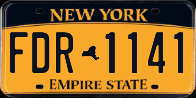 NY license plate FDR1141