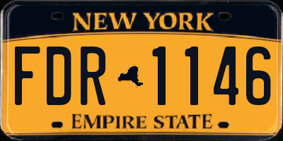 NY license plate FDR1146