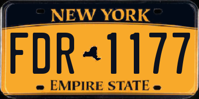 NY license plate FDR1177