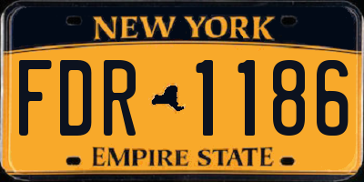 NY license plate FDR1186