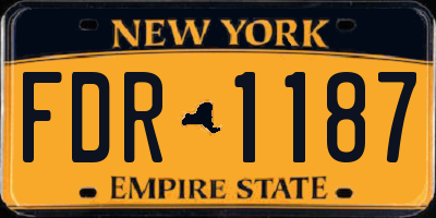 NY license plate FDR1187