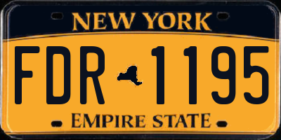 NY license plate FDR1195
