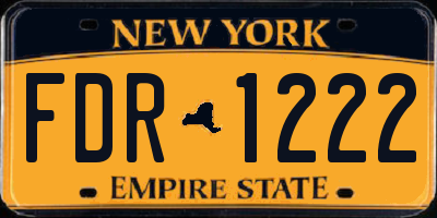 NY license plate FDR1222