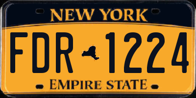 NY license plate FDR1224
