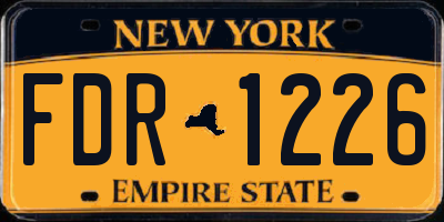 NY license plate FDR1226