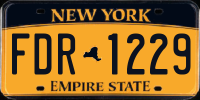 NY license plate FDR1229