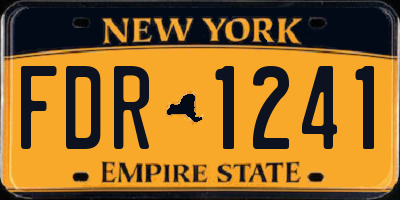 NY license plate FDR1241
