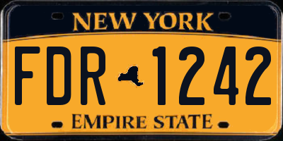 NY license plate FDR1242