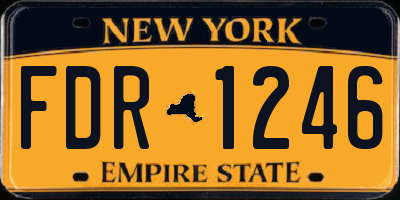 NY license plate FDR1246