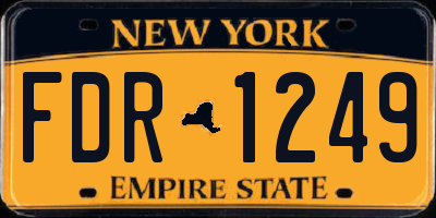 NY license plate FDR1249