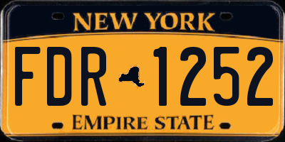 NY license plate FDR1252