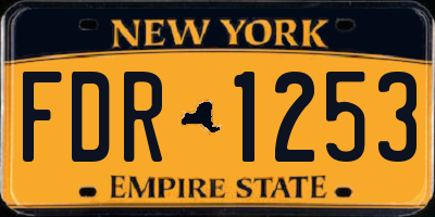 NY license plate FDR1253
