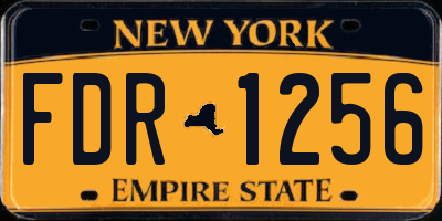 NY license plate FDR1256