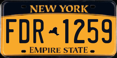 NY license plate FDR1259