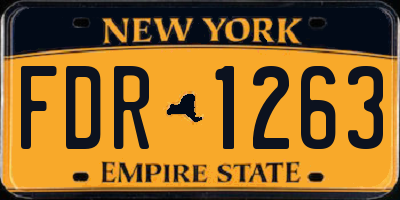 NY license plate FDR1263