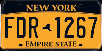 NY license plate FDR1267