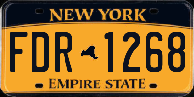 NY license plate FDR1268