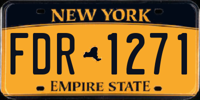 NY license plate FDR1271