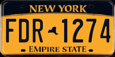 NY license plate FDR1274