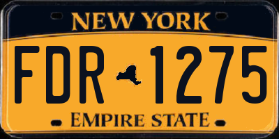 NY license plate FDR1275