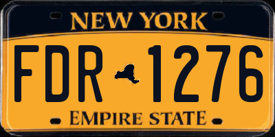 NY license plate FDR1276
