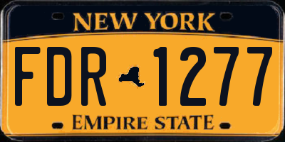 NY license plate FDR1277