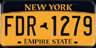 NY license plate FDR1279