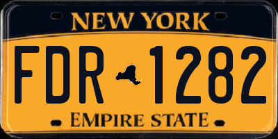 NY license plate FDR1282