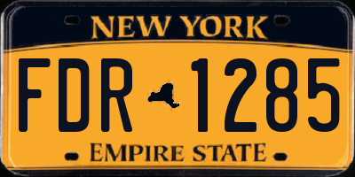 NY license plate FDR1285